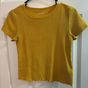 Old Navy Yellow Waffle Knit Shirt - Size S